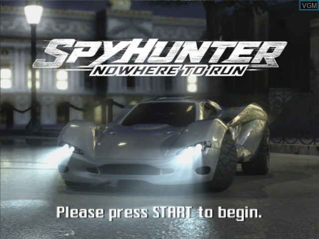 Title screen of the game Spy Hunter - Nowhere to Run on Microsoft Xbox