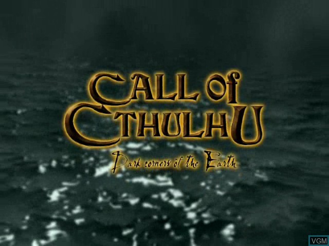 Title screen of the game Call of Cthulhu - Dark Corners of the Earth on Microsoft Xbox