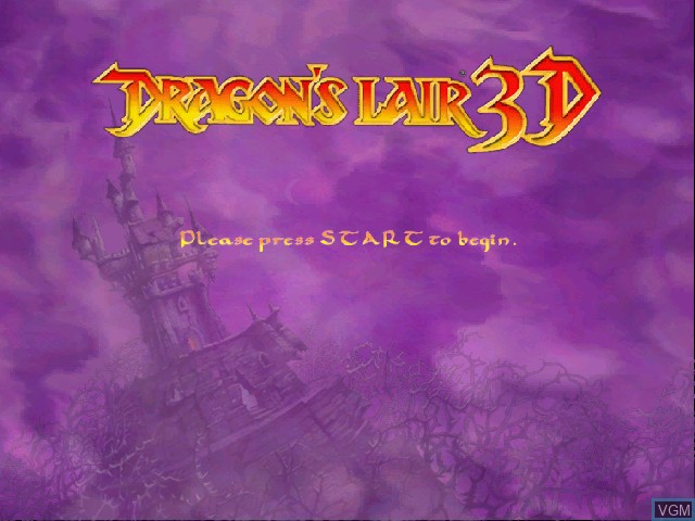 Title screen of the game Dragon's Lair 3D - Return to the Lair on Microsoft Xbox