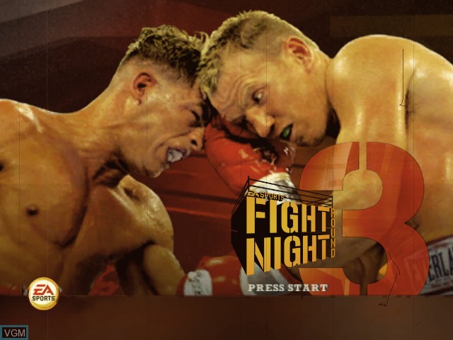 Title screen of the game Fight Night Round 3 on Microsoft Xbox