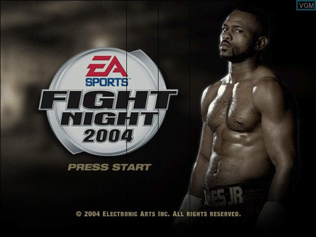 Title screen of the game Fight Night 2004 on Microsoft Xbox