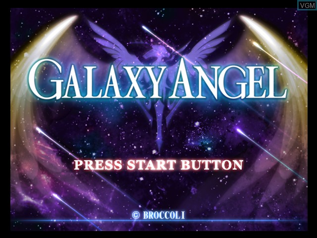 Title screen of the game Galaxy Angel on Microsoft Xbox