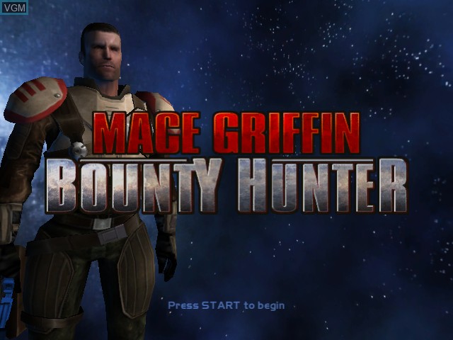 Title screen of the game Mace Griffin Bounty Hunter on Microsoft Xbox