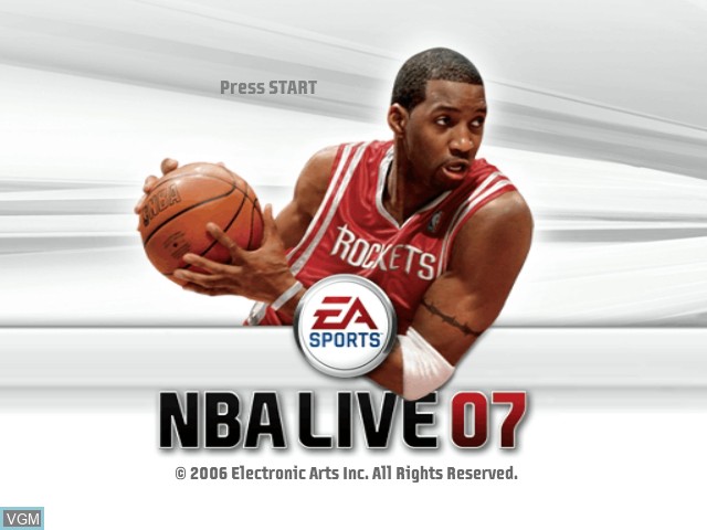 Title screen of the game NBA Live 07 on Microsoft Xbox