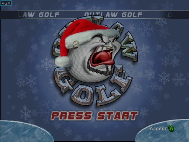 Title screen of the game Outlaw Golf - 9 Holes of X-Mas on Microsoft Xbox