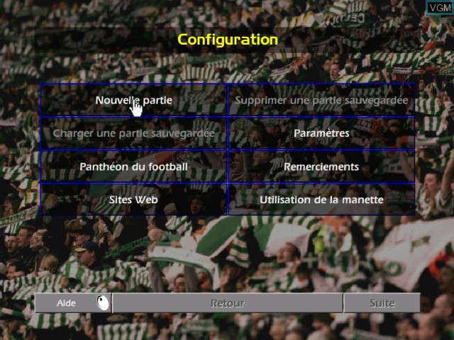 Menu screen of the game Championship Manager Season 01/02 on Microsoft Xbox
