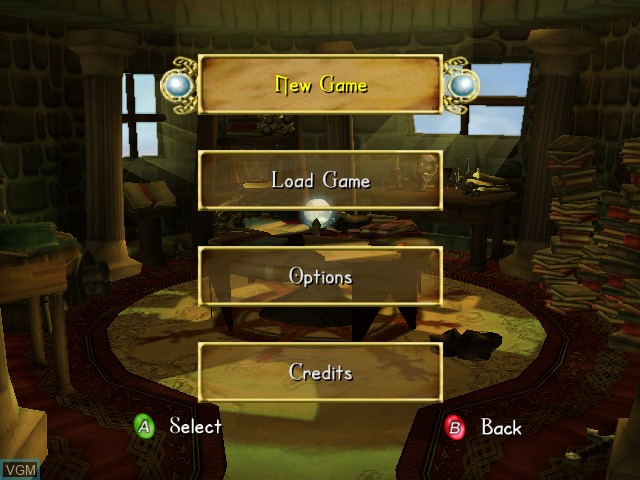 Menu screen of the game Memorick - The Apprentice Knight on Microsoft Xbox