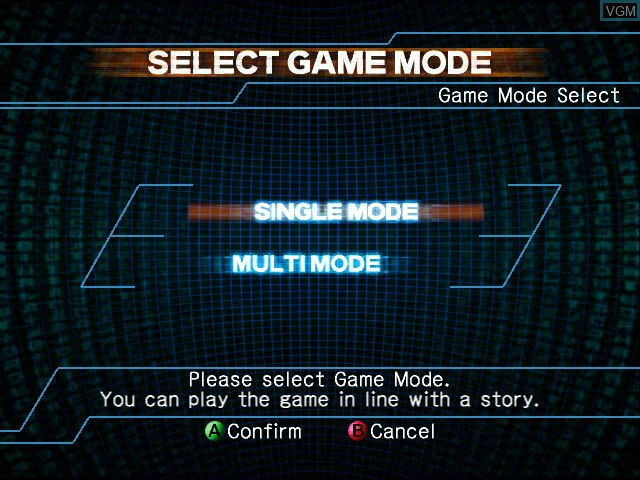 Menu screen of the game Phantasy Star Online Episode I & II on Microsoft Xbox