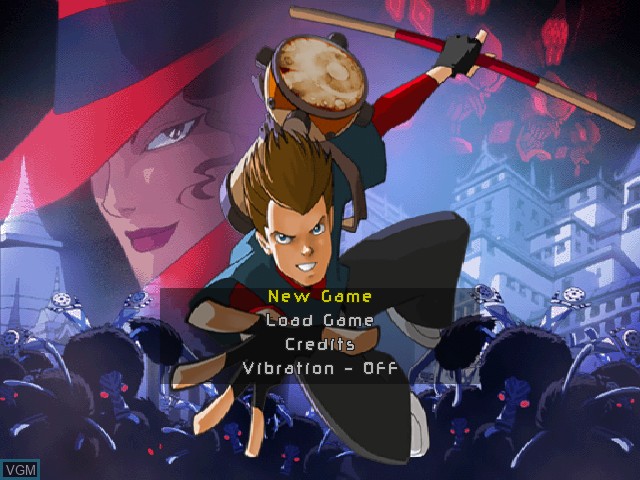 Menu screen of the game Carmen Sandiego - The Secret of the Stolen Drums on Microsoft Xbox