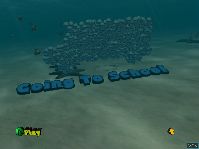 Menu screen of the game Finding Nemo on Microsoft Xbox