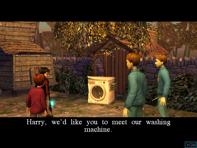 Menu screen of the game Harry Potter and the Chamber of Secrets on Microsoft Xbox