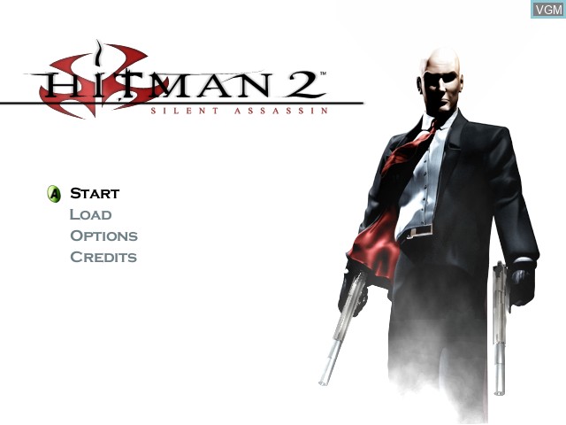 Menu screen of the game Hitman 2 - Silent Assassin on Microsoft Xbox