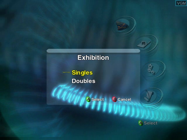 Menu screen of the game Tennis Masters Series 2003 on Microsoft Xbox