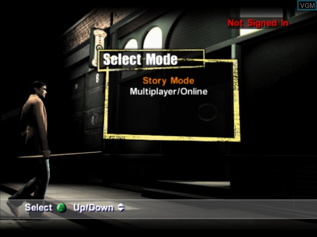 Menu screen of the game Hustle, The - Detroit Streets on Microsoft Xbox