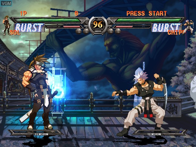 In-game screen of the game Guilty Gear XX #Reload on Microsoft Xbox