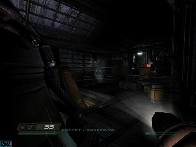 In-game screen of the game DOOM 3 on Microsoft Xbox