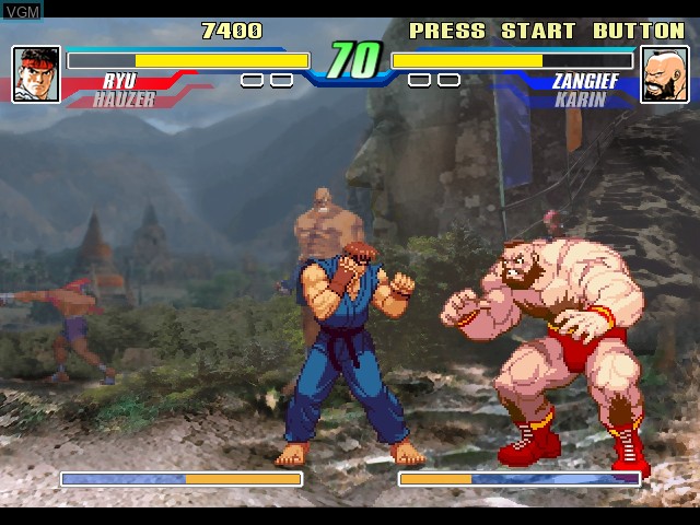 In-game screen of the game Capcom Fighting Jam on Microsoft Xbox