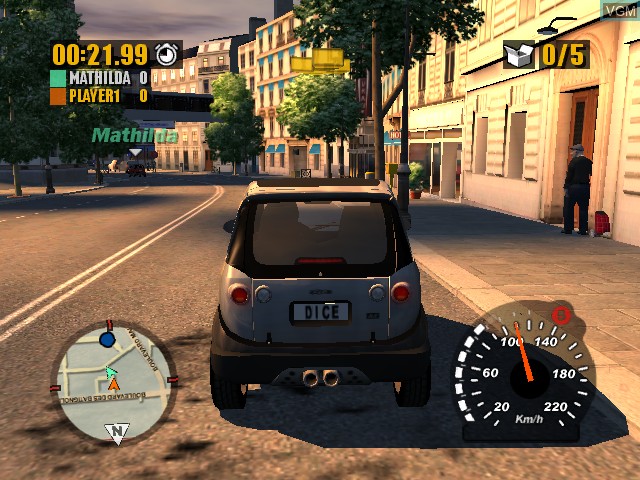 In-game screen of the game Midtown Madness 3 on Microsoft Xbox