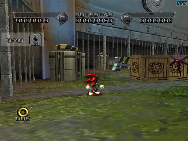 In-game screen of the game Shadow the Hedgehog on Microsoft Xbox