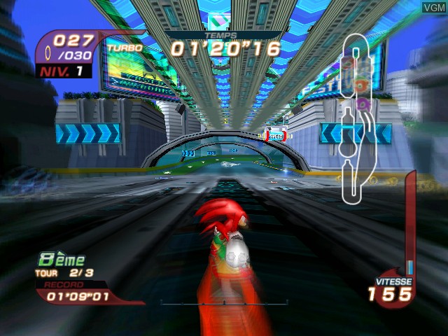 In-game screen of the game Sonic Riders on Microsoft Xbox