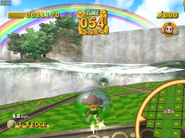 In-game screen of the game Super Monkey Ball Deluxe on Microsoft Xbox