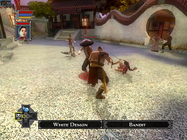 In-game screen of the game Jade Empire on Microsoft Xbox