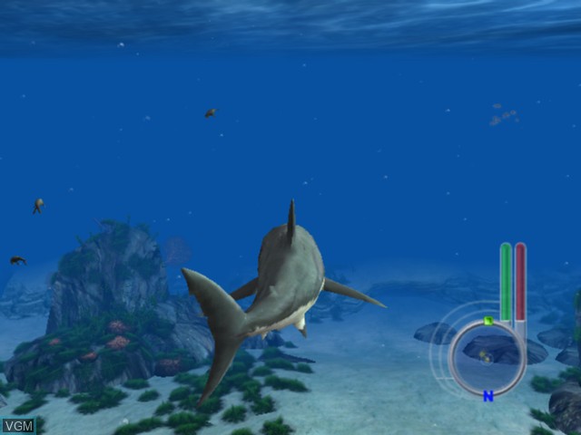 In-game screen of the game Jaws Unleashed on Microsoft Xbox