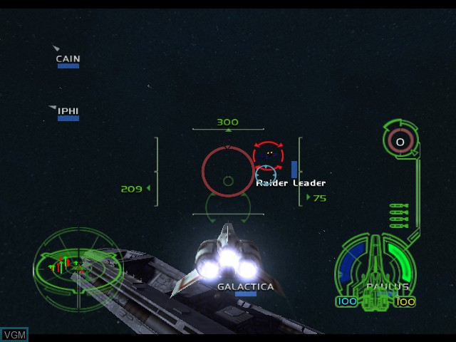 In-game screen of the game Battlestar Galactica on Microsoft Xbox