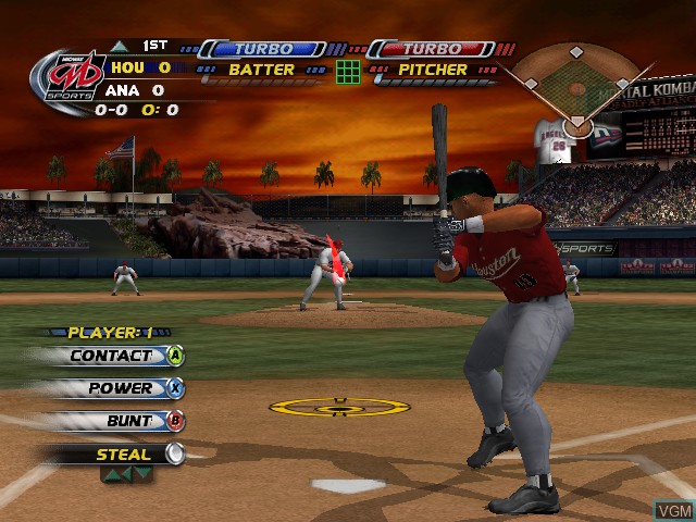 In-game screen of the game MLB SlugFest 2004 on Microsoft Xbox