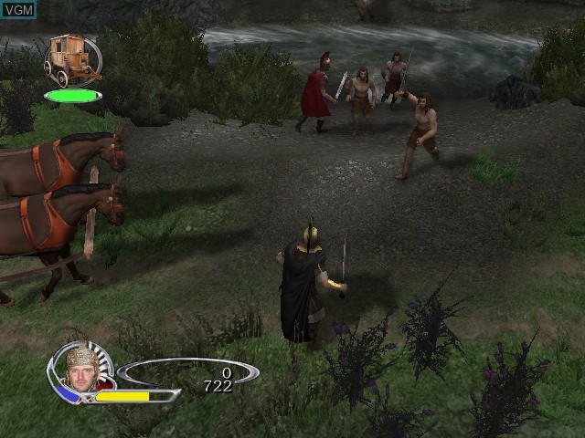 In-game screen of the game King Arthur on Microsoft Xbox