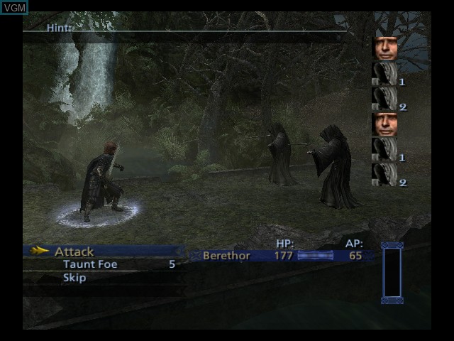 In-game screen of the game Lord of the Rings, The - The Third Age on Microsoft Xbox