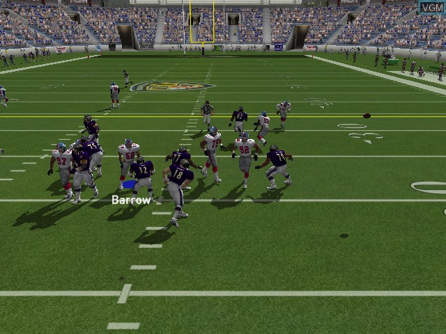 In-game screen of the game Madden NFL 2002 on Microsoft Xbox