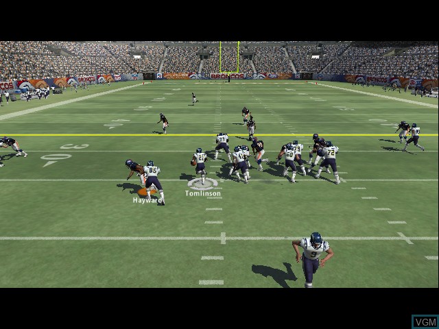 In-game screen of the game Madden NFL 2005 on Microsoft Xbox