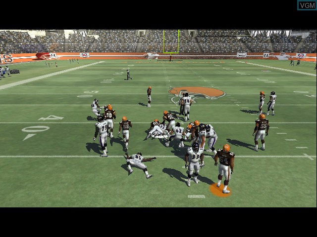In-game screen of the game Madden NFL 08 on Microsoft Xbox