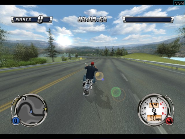 In-game screen of the game American Chopper 2 - Full Throttle on Microsoft Xbox
