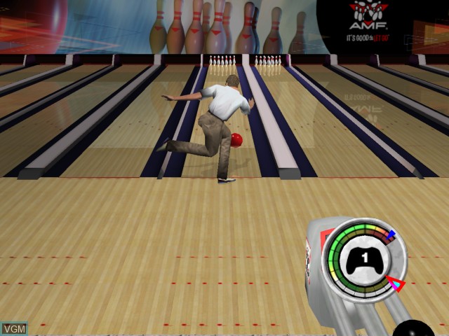 In-game screen of the game AMF Bowling 2004 on Microsoft Xbox