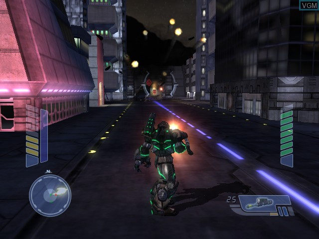 In-game screen of the game MechAssault 2 - Lone Wolf on Microsoft Xbox