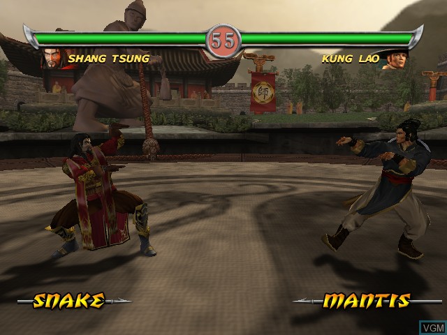 In-game screen of the game Mortal Kombat - Deadly Alliance on Microsoft Xbox