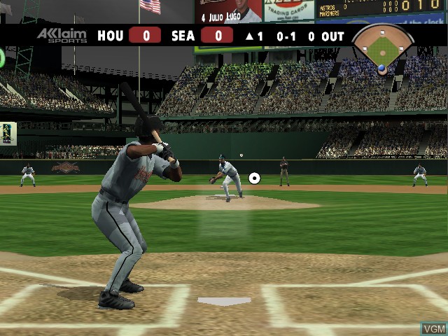 In-game screen of the game All-Star Baseball 2004 on Microsoft Xbox