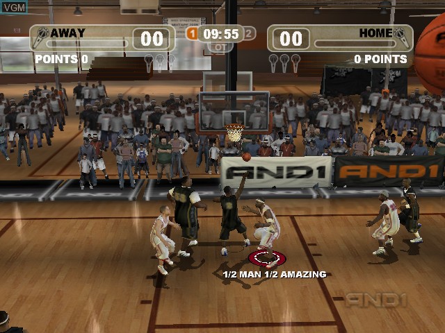 In-game screen of the game And 1 Streetball on Microsoft Xbox