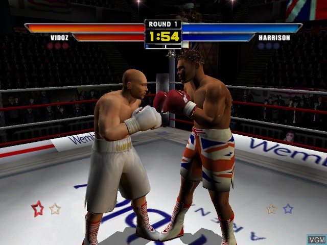 In-game screen of the game Mike Tyson Heavyweight Boxing on Microsoft Xbox