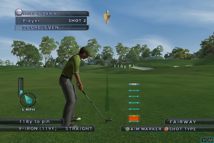 In-game screen of the game Links 2004 on Microsoft Xbox