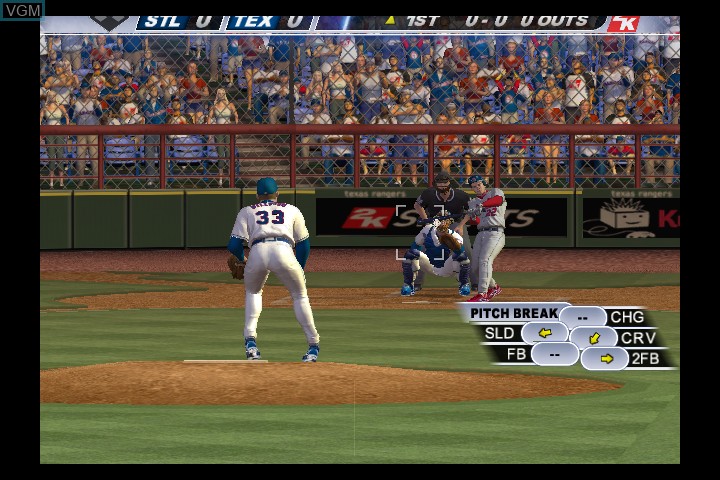 In-game screen of the game Major League Baseball 2K7 on Microsoft Xbox