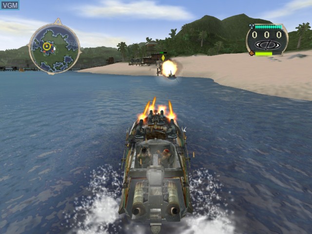 In-game screen of the game Blood Wake on Microsoft Xbox
