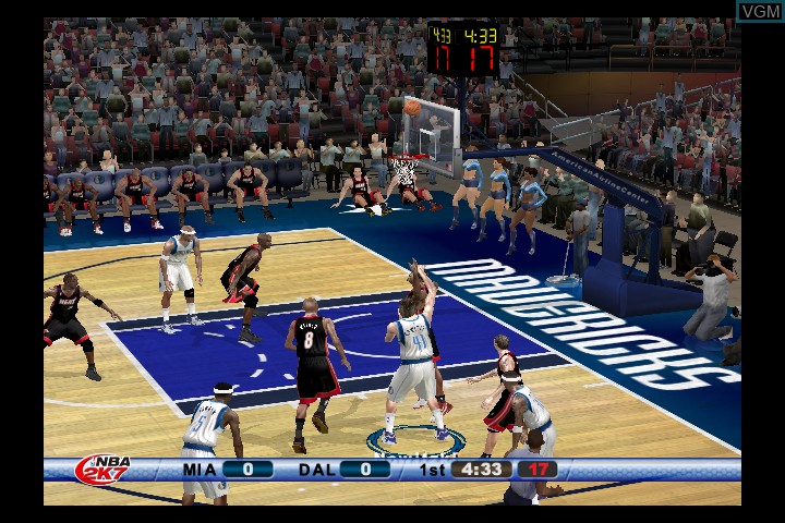 In-game screen of the game NBA 2K7 on Microsoft Xbox