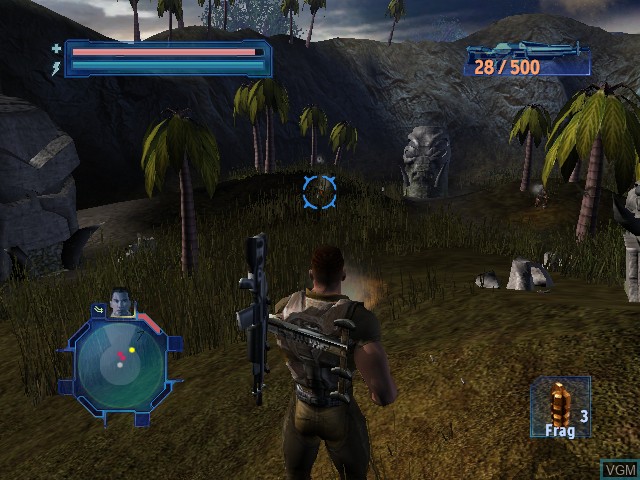 In-game screen of the game Brute Force on Microsoft Xbox