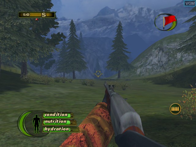 In-game screen of the game Cabela's Deer Hunt 2005 Season on Microsoft Xbox