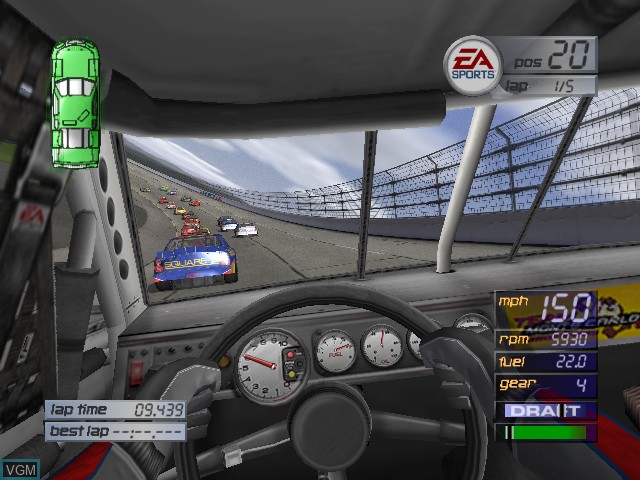In-game screen of the game NASCAR Thunder 2002 on Microsoft Xbox
