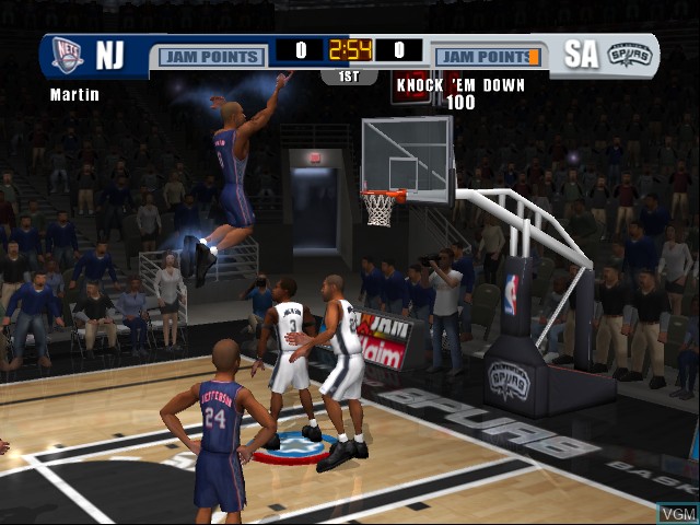 In-game screen of the game NBA Jam on Microsoft Xbox