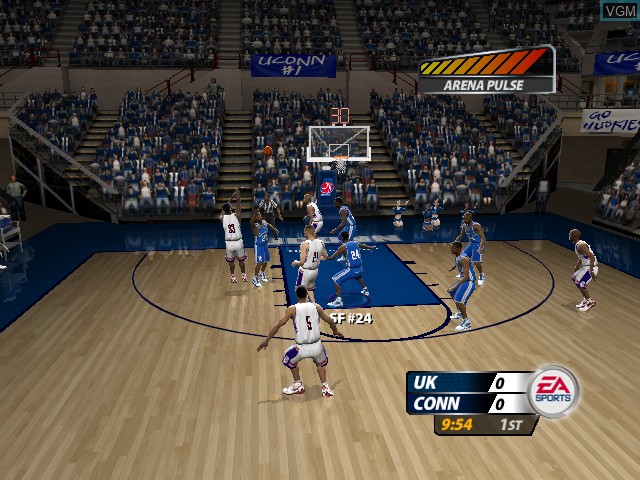 In-game screen of the game NCAA March Madness 2005 on Microsoft Xbox